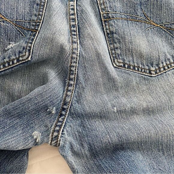 Y2K Cruel Girl Medium Wash Distressed Slim Bootcut Jeans 11 Long Western Cowgirl - Picture 10 of 16